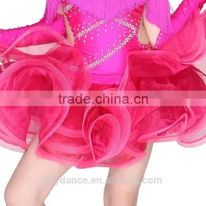 Children Ballroom Dance Wear Fringed Girls Competition Dance Dress thumbnail-6