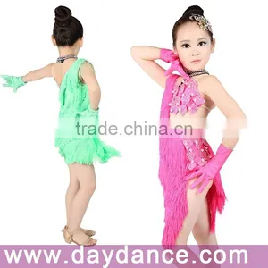 2017 New Teen Girls Ballroom Latin Salsa Competition Dress Fringed Dance Dress thumbnail-1