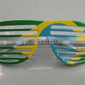 SGN-0652 Brazil Flag Shutter Shades Glasses thumbnail-1