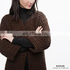 Formal Open Front Handmade Knitted Cardigan Sweater thumbnail-3