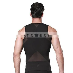 OEM Mens Abdomen Slim Body Shaper Shirt With Zipper thumbnail-5