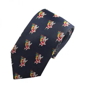 Satin Silky Finish Silk Woven Neckties Striped Gold thumbnail-1