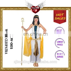 Christmas Women Noble Sexy Santa Costumes Halloween White Cleopatra Costumes for Teen Girls thumbnail-1
