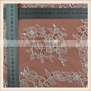 Fancy White Flower Design Bridal Lace Trim Eyelash Lace Fabric Wholesale thumbnail-6