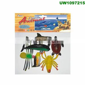 Ocean Sea Animal, Assorted Mini Vinyl Plastic Animal Toy Set, Under The Sea Life Figure Bath Toy for Child Educational Party C thumbnail-1