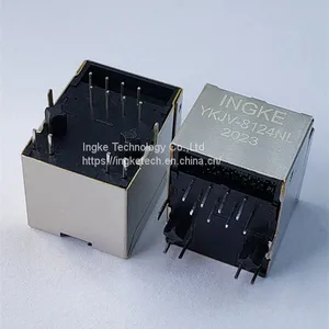 HFJV1-2450-L12 Single Port 100 Base-T Vertical RJ45 Jacks With Magnetics thumbnail-1
