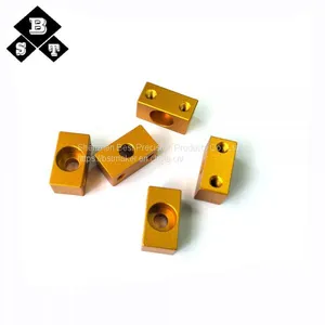 Custom Red Anodized Bearing Bracket Custom CNC Aluminum Milling Case Billet Machined Parts thumbnail-2