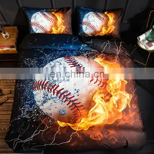 Wholesale Sports Ball 3d Printed Bedding Sheets Microfiber Duvet Cover Bed Sheet Set Bed Linen Pillowcases Bedding+set thumbnail-6