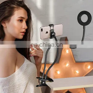 Hot Selling Selfie LED Ring Light With Rotatable Cell Phone Holder Stand Sturdy Clip Light Fill Light For Live Stream Makeup thumbnail-1