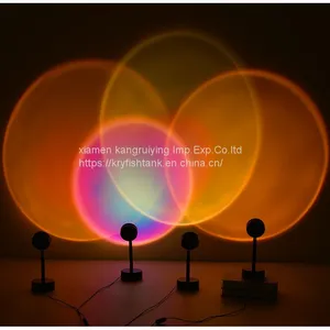 Cheap Price Button Atmosphere Night Projector Rainbow Funky Floor Projector Lamp Sunrise Sunset thumbnail-5