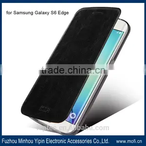 MOFi PU Leather Smart Mobile Phone Flip Cover Cases for Samsung Galaxy S6 Edge , Samsung G9250 thumbnail-2