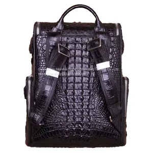 Crocodile Leather Men's Backpack Large Capacity Business Casual Computer Backpack thumbnail-3