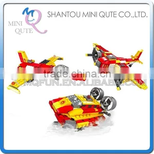 Mini Qute DIY Fire Fighting Truck Vehicle Center Action Figures Plastic Cube Building Blocks Bricks Educational Toy NO.25618 thumbnail-1