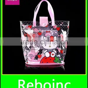 Waterproof Large Storage Bag Customized Plastic Pvc Zipper Handbags thumbnail-1