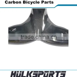 Hot Sale Riser Bar With Stem Inter Cable 400/420/440mm Road Bike Carbon Handlebar Matte Carbon Bicycle Parts thumbnail-5