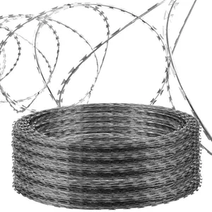 Razor Blade Wire Mesh Roll / Security Razor Blade Fence for House / Far Barbed Wire Mesh thumbnail-3