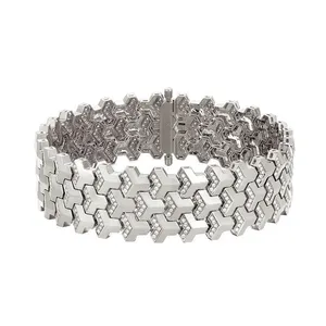 Luxury S925 Silver Rivet Couple Bracelet for Men Gold Retro Bangle Classic Fashion Jewelry Gift Valentine's Day Birthday Present thumbnail-1
