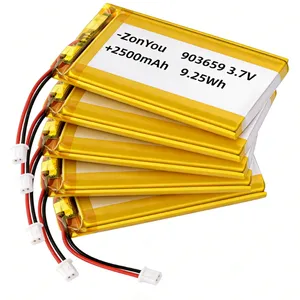 Factory Price 903659 2500mAh 3.7V Pouch Cell Lithium Polymer Batteries for Electric Power Tools thumbnail-2
