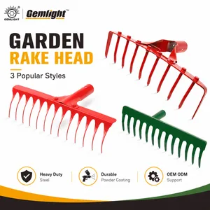 Long Handle Steel Rake for Garden Soil Leveling Lawn Maintenance and Agricultural Cultivation thumbnail-2