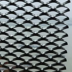 Expanded Metal Mesh for Security Fencing, 2mm Steel, 12x24mm Opening, 1.8m Height, Galvanized, Outdoor Use thumbnail-1