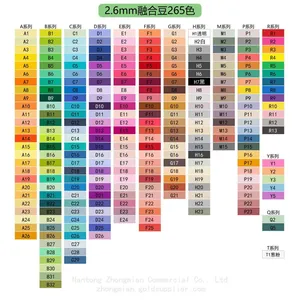 Factory Wholesale Fuse Beads 2.6mm Mini Fuse Beads 265 Color DIY Toy Kit MARD Perler Beads Refill Pack thumbnail-2