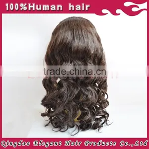 2015 Wholesale Cheap Lace Wig With Bangs 100% Unprocessed Virgin Remy Brazilian Human Hair Full Lace Wigs thumbnail-3