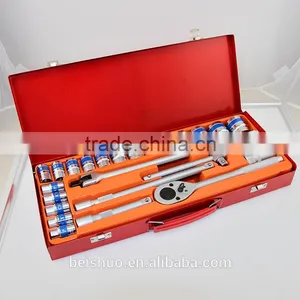 Popular in Thailand 24pcs Socket Set Metal Box 1/2" Screwdriver Socket Set Ratchet Bit Torx Hex Screw Driver thumbnail-1