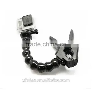 Flexible Neck Jaws Monopod Tripod Flex Clamp Mount for GoPro Hero 4 3+ 3 2 1 Sj4000 Xiaomi Yi thumbnail-1