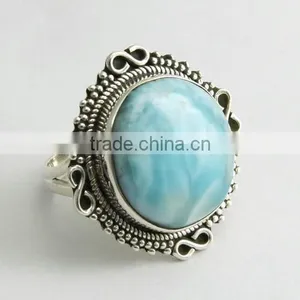 Dreamer Larimar 925 Sterling Silver Ring Jewelry thumbnail-1