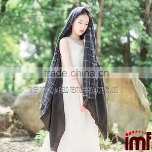 Checkered Plaid Fashion Summer Shawl thumbnail-2