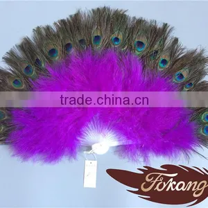 Party Supplies Type Decorative Fluffy Marabou Fan And Peacock Feather Fan For Party Decorations thumbnail-1
