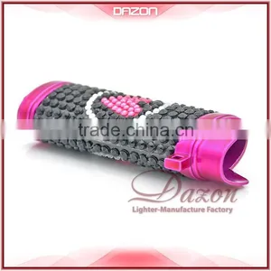Hot-sale Bic Lighter Case Metal With Heart Diamond thumbnail-3
