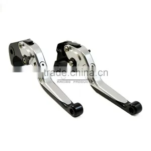 BJ-LS-001 CNC Silver Adjustable Folding Racing Scooter 150fm Brake Clutch Lever thumbnail-2