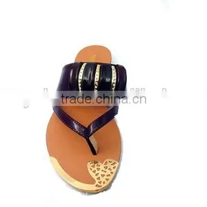 Fashion Design Comfortable Lady Fancy Flat Slipper Flip Flop With Button thumbnail-3