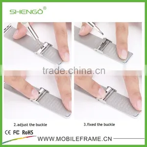 Shengo High Quality Genuine Stainless Steel Watch Strap For Apple Watch With Band Adapter thumbnail-4