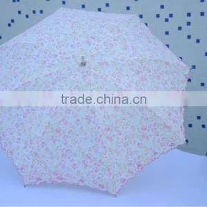 Flower Full Painting Straight Umbrella Both Use in Sun and Rain thumbnail-2