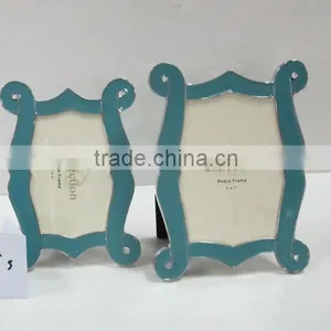 Personalized Blue Enamel Border Classic Photo Frame Handmade Photo Frames Designs 5*7" and 4*6" thumbnail-1
