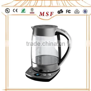 1.7L Commercial Electric Glass Water Kettle With Tray Set thumbnail-1
