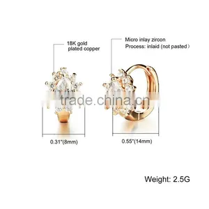 2016 Zircon Jewelry Stainless Steel Earings for Fancy Girls thumbnail-6