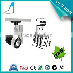 High Quality CRI>90 Commercial 3 Wire and 4 Wire Cob Track Lighting 20w/30w/40w Led Rail Track Light thumbnail-1