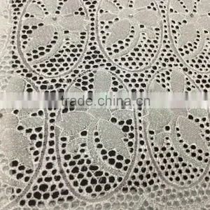 2016 Best Selling White Swiss Voile Lace Fabrics Cotton Voile Lace on Sale thumbnail-1