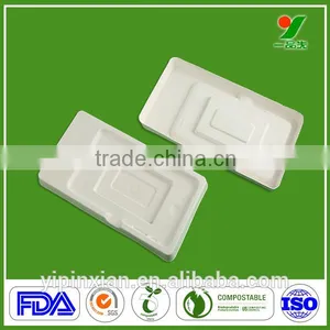 High Quality OEM 90days Biodegradable Chic Packing Sugarcane Bagasse Molded Pulp Electronic Component SD Card Packaging Tray thumbnail-4