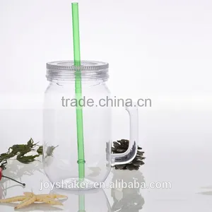 27oz Recycle Transparent Fruit Water Bottle, Handle Water Bottle With Straw thumbnail-5