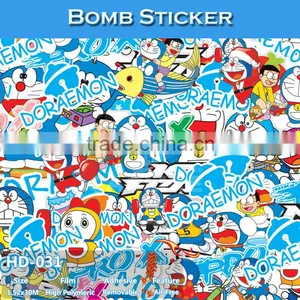 HD-033 CARLIKE Air Free Fashionable Car Wrapping Snoopy Printing Bomb Sticker Film thumbnail-6