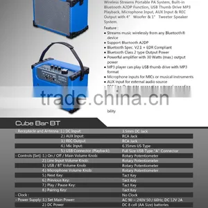 Outdoor Bluetooth Wireless Portable Laptop Speaker Easy Carrying PA System Microphone Speaker thumbnail-4