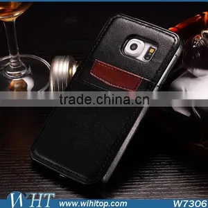Luxury Leather Mobile Phone Case for Samsung Galaxy S6 S6 Edge With Card Slot thumbnail-1