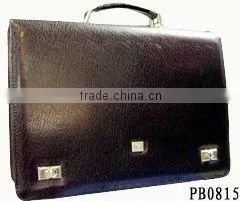 Stylish Men Black Leather Business Bag thumbnail-1