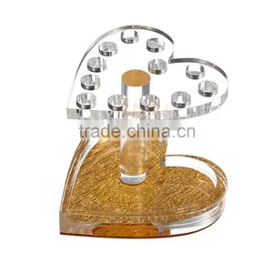 Shaped Heart Clear Acrylic Makeup Pen Display thumbnail-2