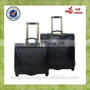 Business Type Light Weight High Quality Material Aluminum Push Trolley Popular Design Boarding Luggage Bag thumbnail-5