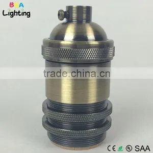E26 Brass Modern Cage Pendant Light Socket for Chandelier thumbnail-1